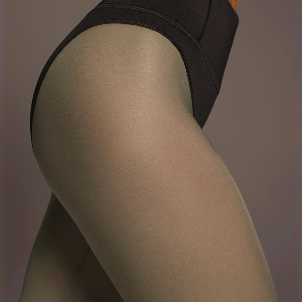 Black and Olive High-Waisted Leggings